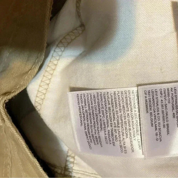 Levi’s 505 tan 5 pocket relaxed  fit straight leg denim pants 34 - Picture 4 of 4